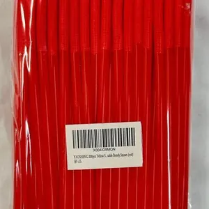 NEW  200 Red Disposable Bendy Straws, 8.26" x 0.2", Food-Grade Polypropylene