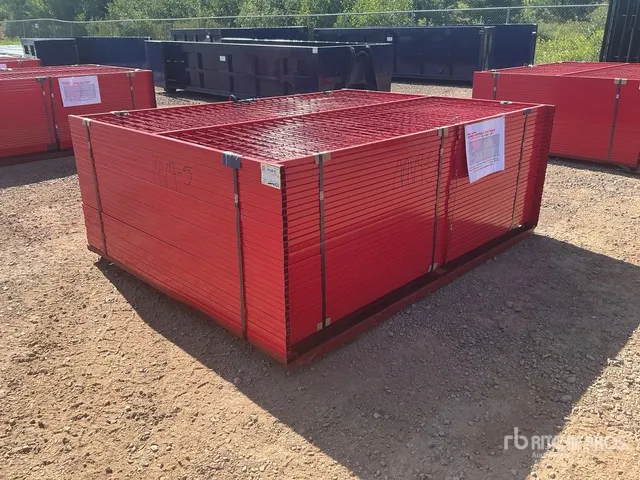 Quantity of (30) 8 ft x 6 ft Powder Coated Temporary Site Fence (Unused)