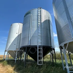+/- 4900 bu 5 Ring Hopper Goebel Bin On Cranfeild Hopper Bottom Grain Bin