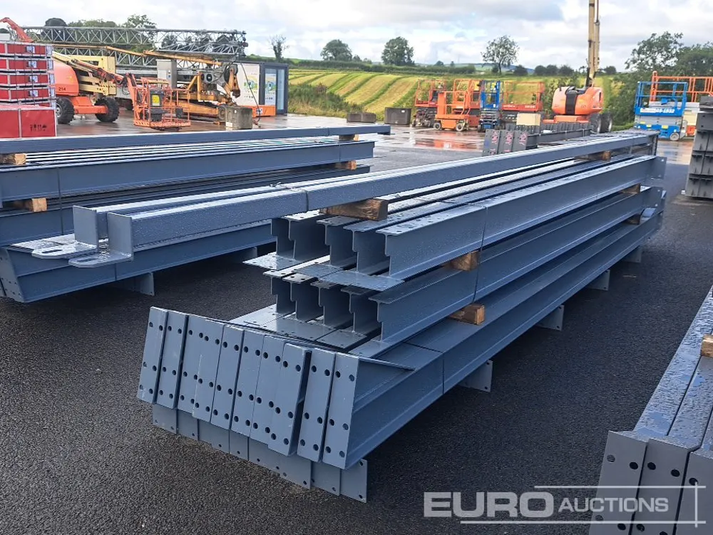 Unused 80'x 40'x 16.5' Steel Frame Building, 12.5 Roof Pitch, Purlin Cleats, Roof Bracing
