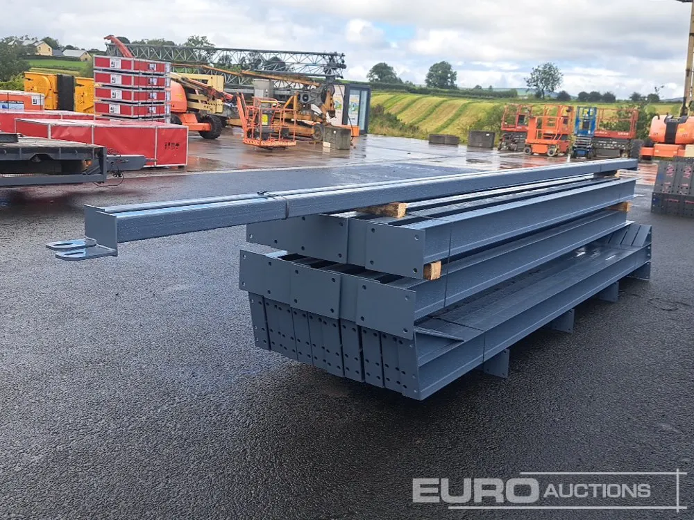 Unused 80'x 30'x 15' Steel Frame Building, 12.5 Roof Pitch, Purlin Cleats, Roof Bracing