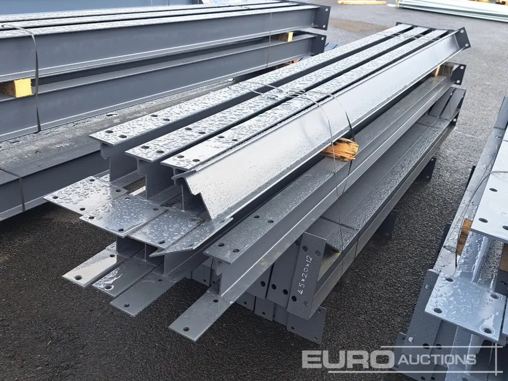 Unused 45' × 20'x 12' Steel Frame Building, 12.5 Roof Pitch, Purlin Cleats