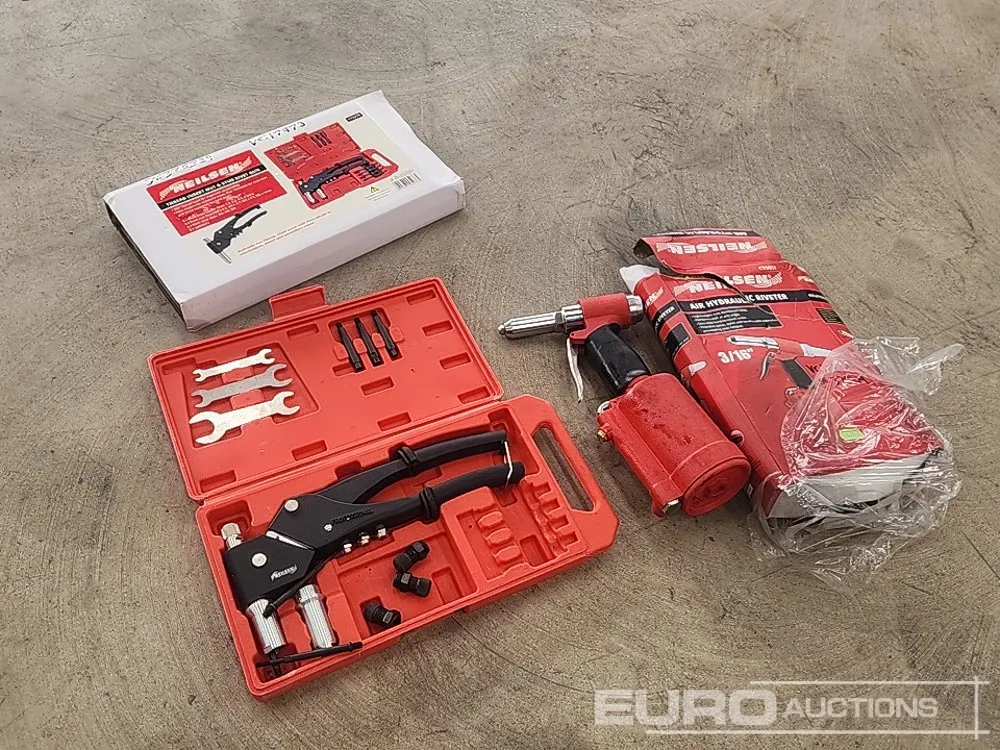Neilsen Rivet Gun, Bits & Pneumatic Hydraulic Riveter