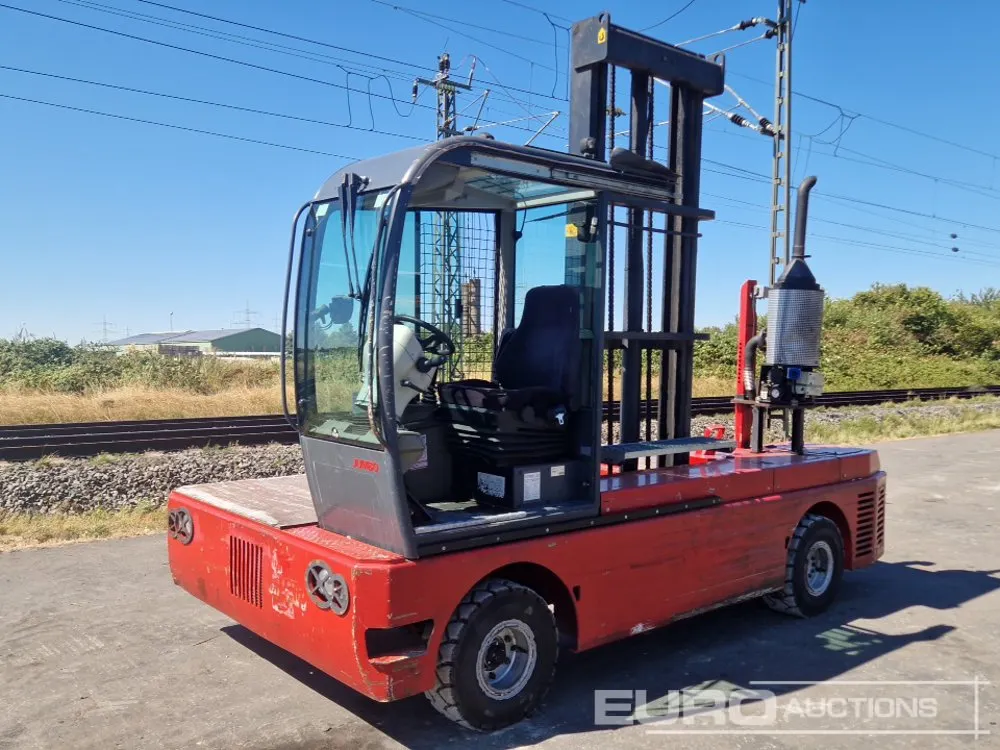 Terra JDQN 40/14/55 JUMBO Diesel Side Loading Forklift, 2 Stage Mast, Extending Forks, Rear View Camera