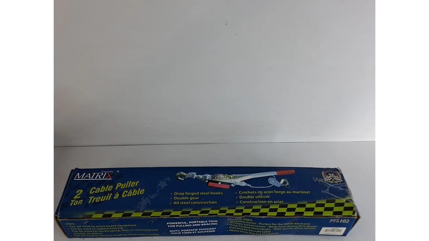 2 Ton Cable Puller Double Gear Steel Appears NIB