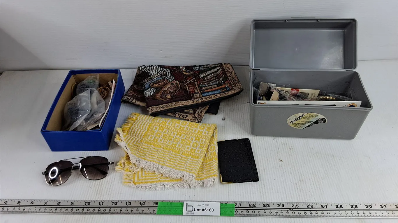 Placemats, Sewing Supplies, Rubber Bands, Sunglasses, Misc