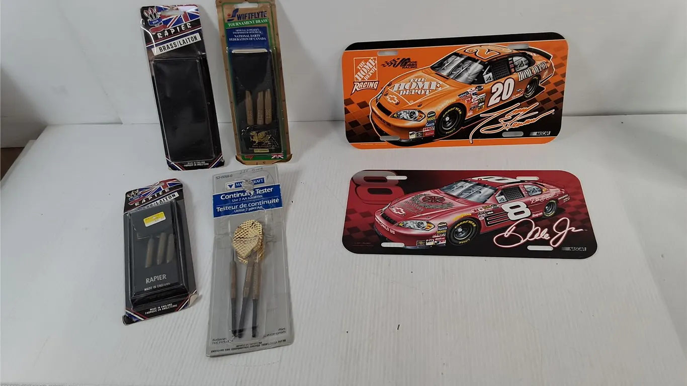 NASCAR Race Car License Plates, Dart Sets