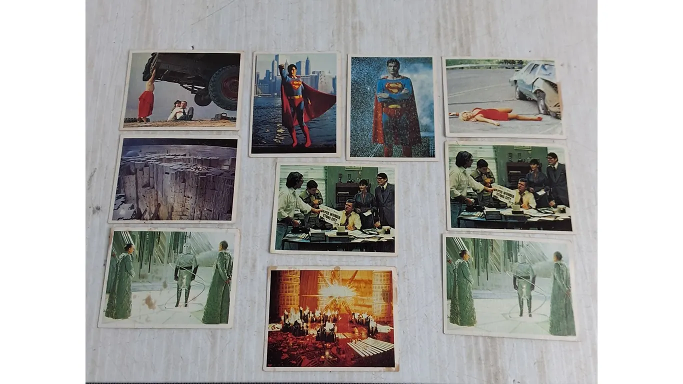 (10) Superman Movie Collector Cards from 1978