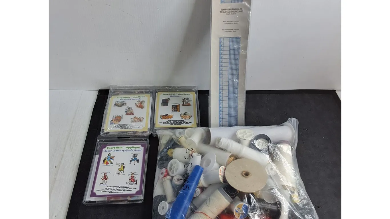 Bulk Thread Spools, Easy Stitch Kits, Sewing Ruler