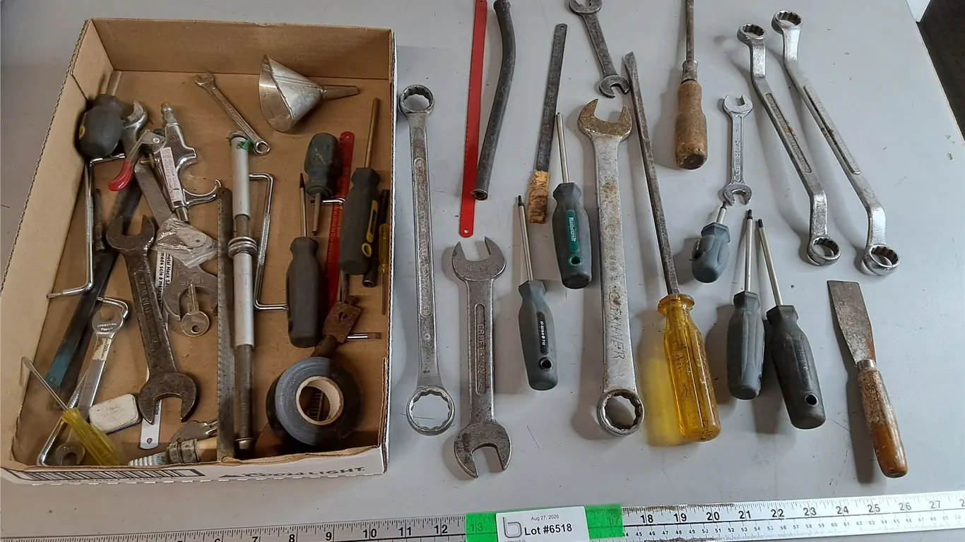 Wrenches, Screwdrivers, Electrical Tape, Misc.