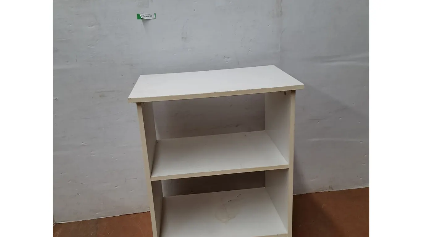 *White 2-Shelf Open Bookcase 24"x16"x30" ( as is, cannot ship)