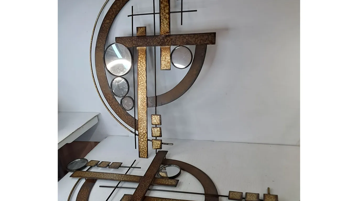 (2) Metal Decorative Wall Mirrors 40" x 25"- Can't Ship