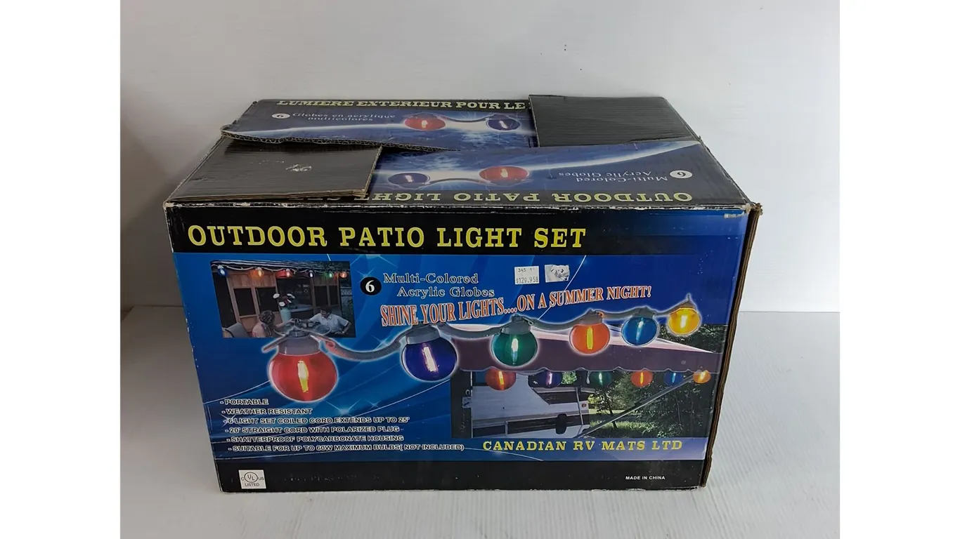 Outdoor Patio Lights 20ft Powers On