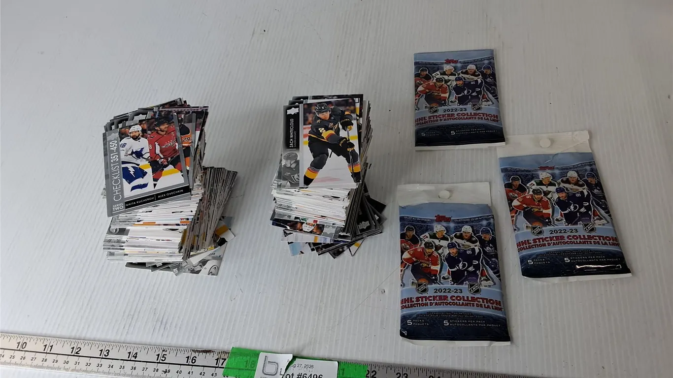 (3) 2022/23 NHL Sticker Sets- Sealed & Miscellaneous NHL Cards- Can't Authenticate