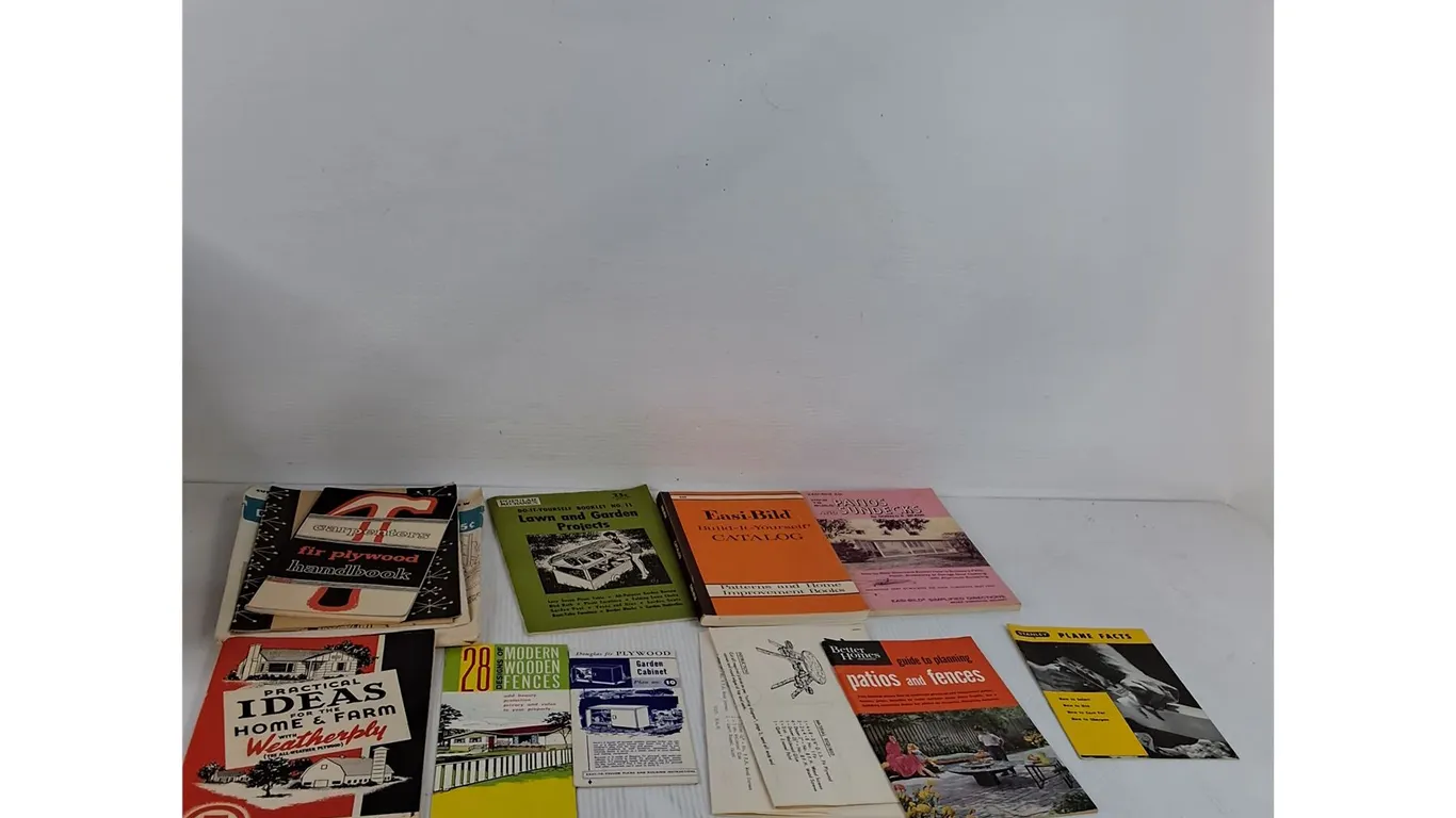 Various Books & Pamphlets-Easi Build, Patios & Fences, Plane Facts, Misc