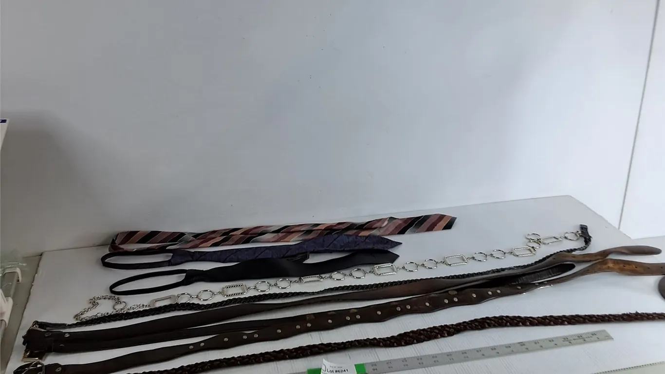 (6) Belts Up To 50", (3) Ties