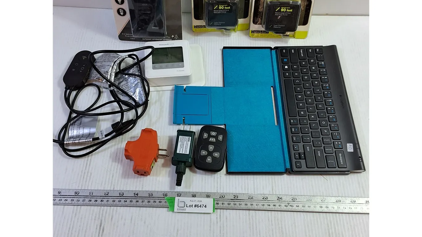 Woods Block Heater Timer, Ryobi Laser Distance Measurers, Logitech Wireless Keyboard, Misc