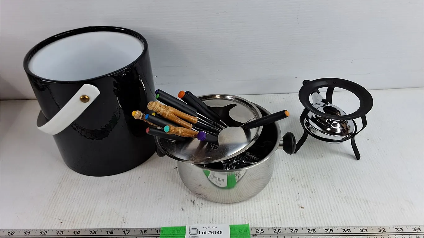 Ice Bucket, Fondue Set