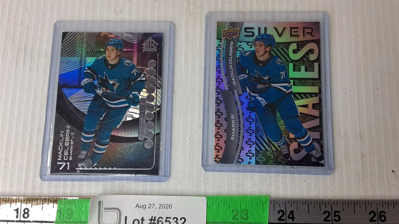 (2) Macklin Celebrini Rookie Upper Deck Cards- Can't Authenticate