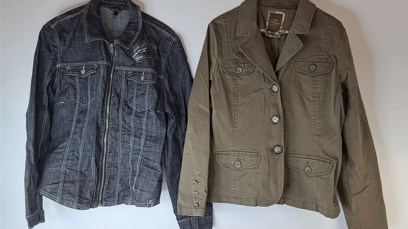 Women's Jean Jacket & Blazer- L