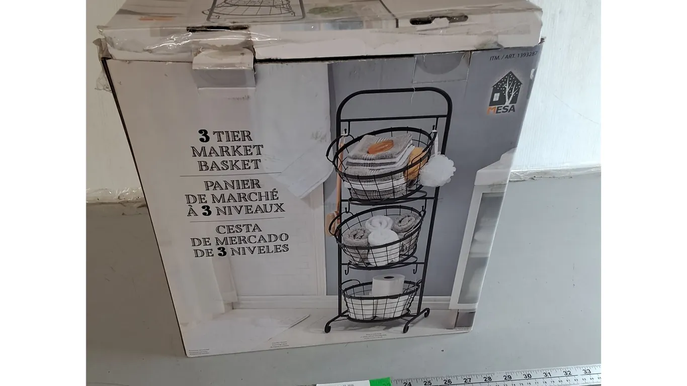 3 Tier Metal Basket, Appears NIB
