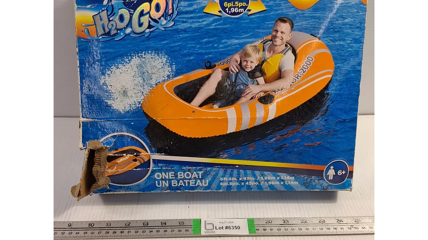 (1) H20Go! Kondor Inflatable Boat-2 Person-6.5 ft.x45"-box damage-appears unused-as is