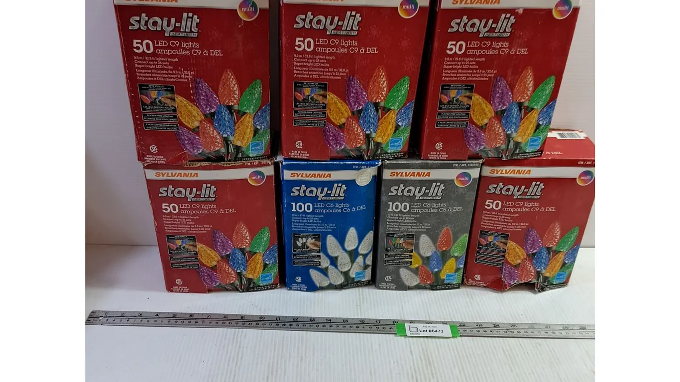 (7) Sylvania Stay-Lit LED String Lights - Two Tested & Working