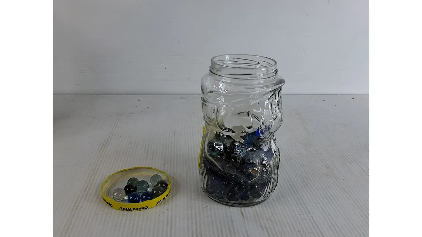 Kraft Super Mario Bros Cheez Whiz Jar With Marbles