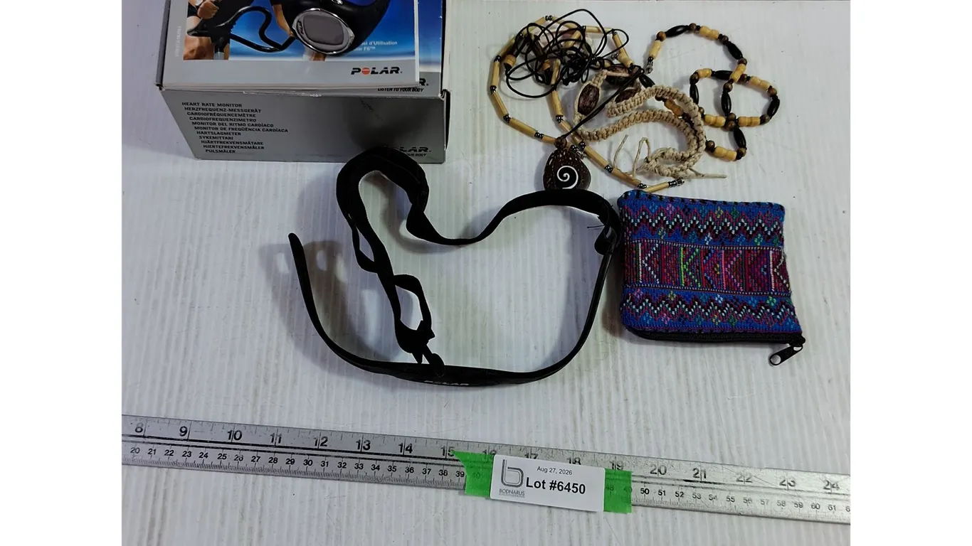 Polar Fitness Watch Heart Rate Monitor & Necklaces, Coin Bag