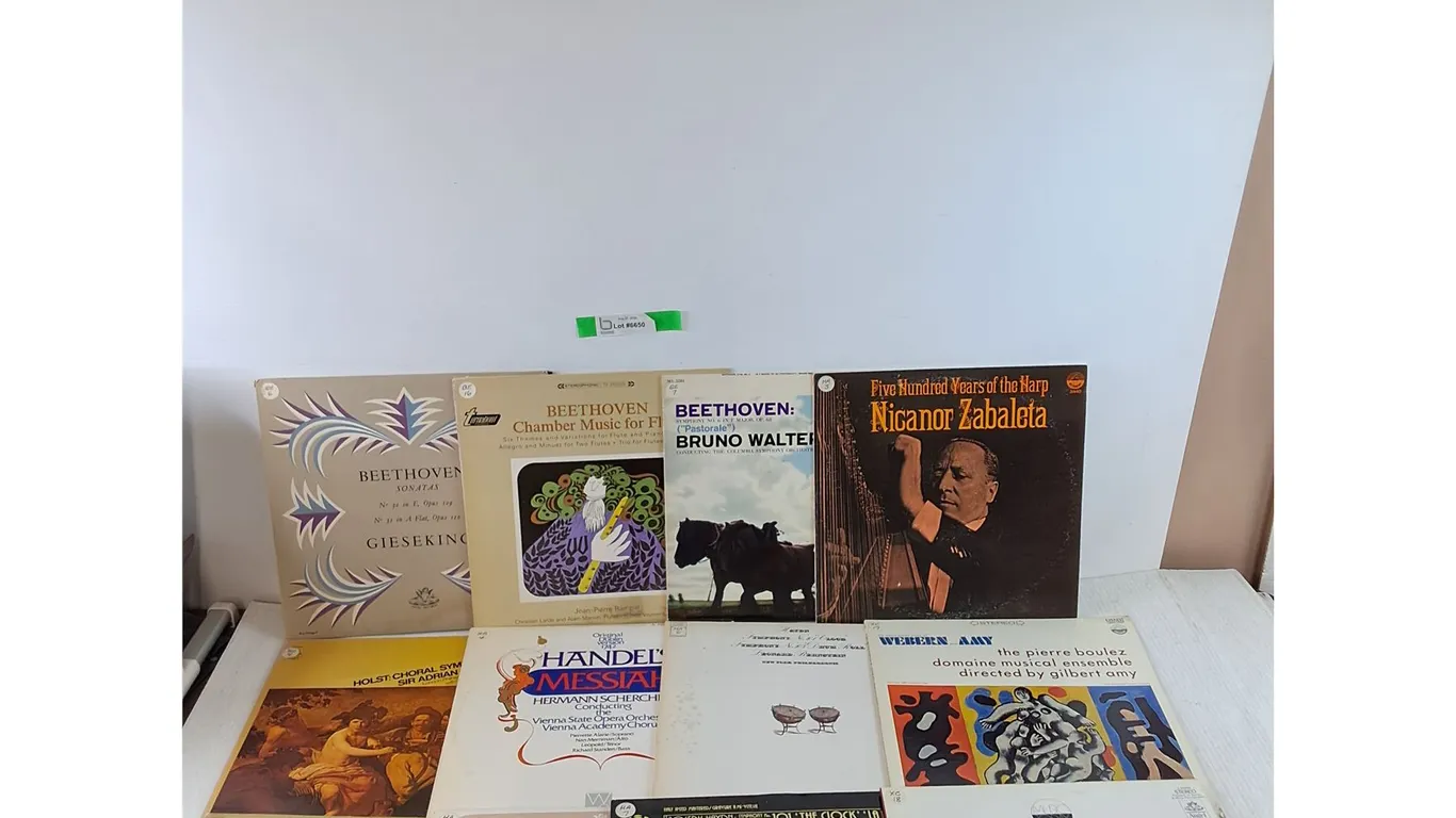 (12) Vinyl Records, Beethoven, Nicanor Zableta, Holst, Handel