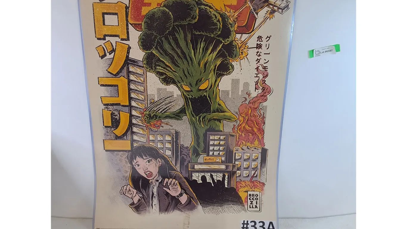 Broccozilla Broccoli Godzilla Poster