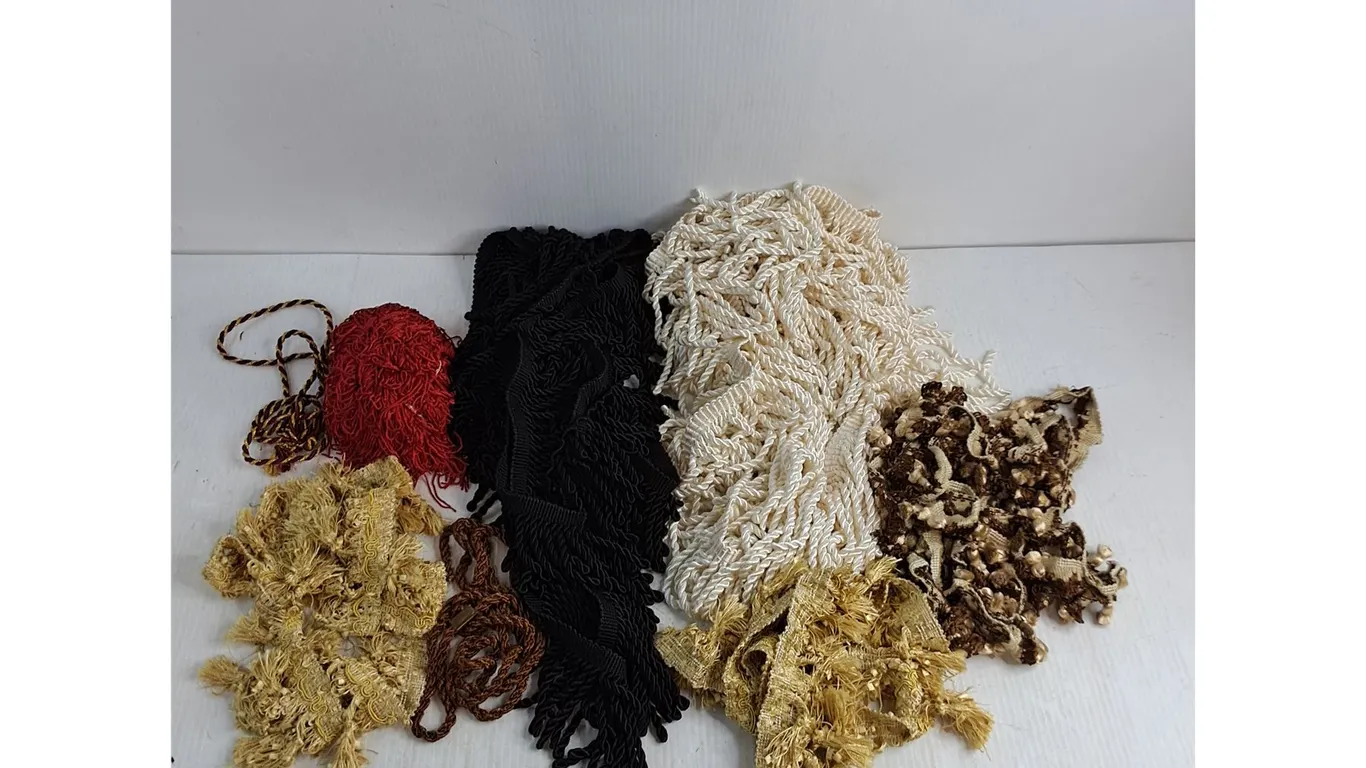 Assorted Tassels & Fabric Cords - Longest 12'
