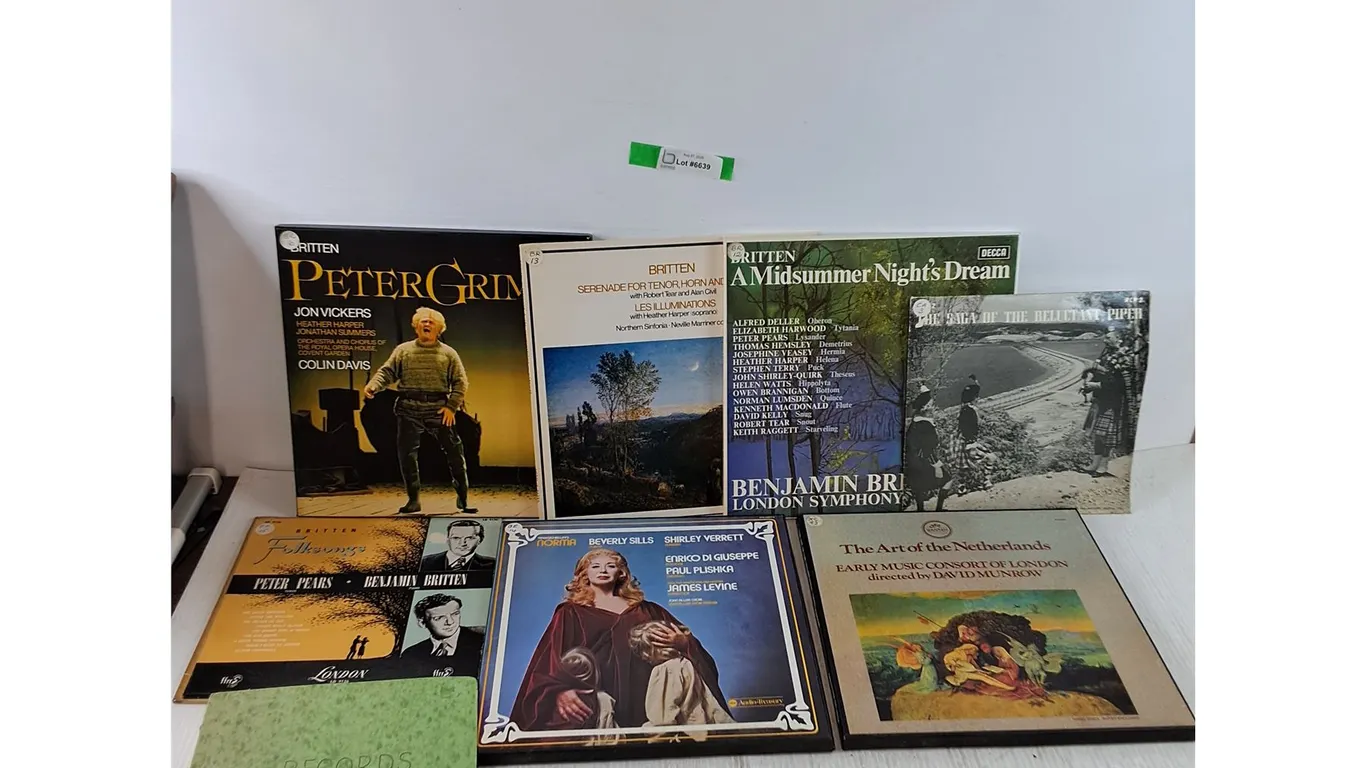 (7) Vinyl Records and (1) Records Books of Musical History