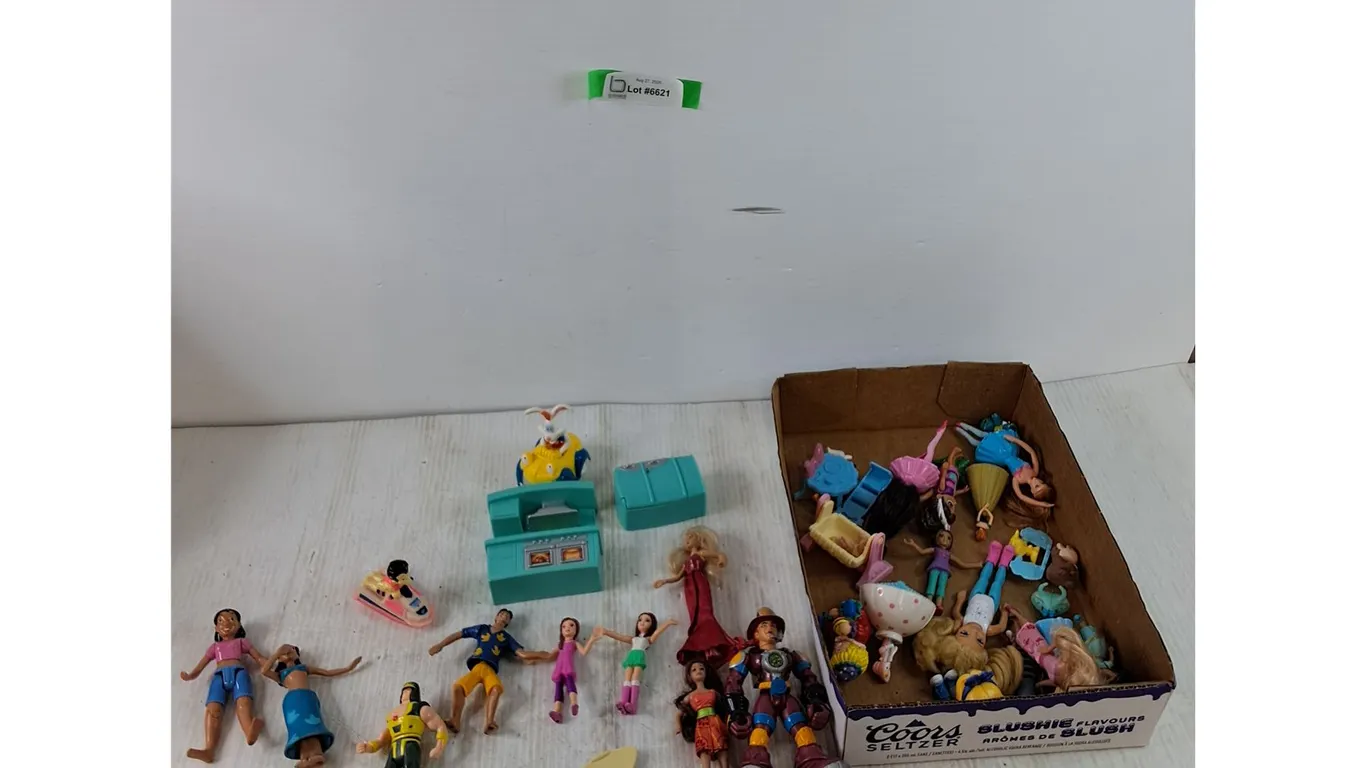 Assorted Plastic and Rubber Dolls With Various Accessories, Disney Frozen, Milo & Stitch As-Is
