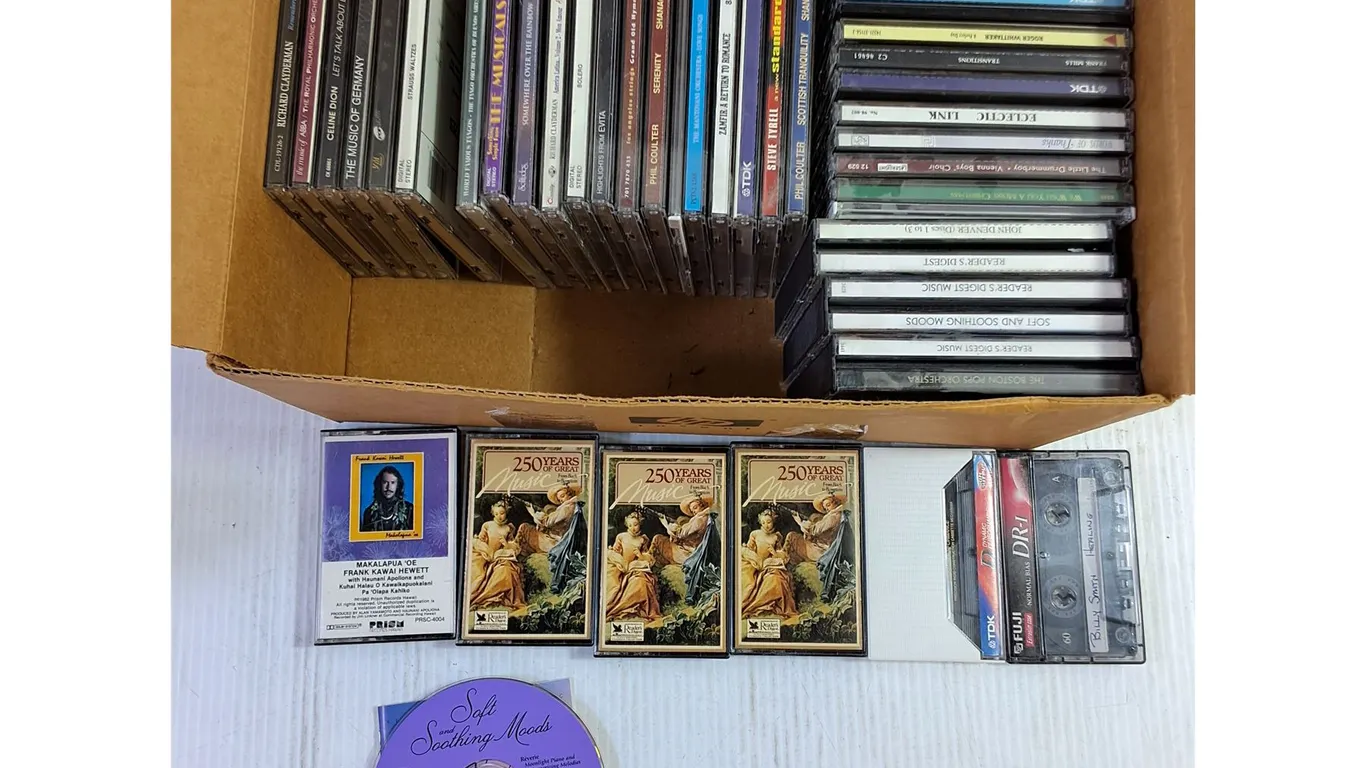 (40) Assorted CDs & (6) Cassette Tapes