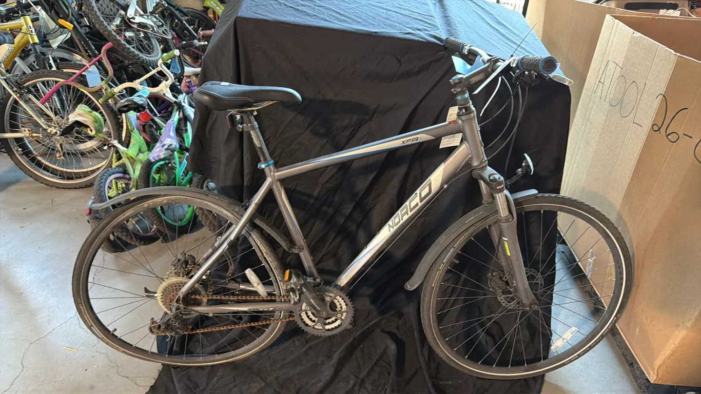 NORCO XFR3 24 SPEED GRAY MOUNTAIN BICYCLE AND NORCO CHARGER 24 SPEED BLACK MOUNTAIN BICYCLE