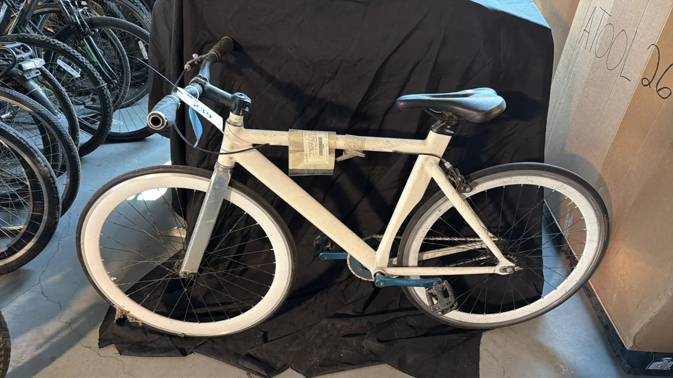 WHITE COMMUTER BICYCLE