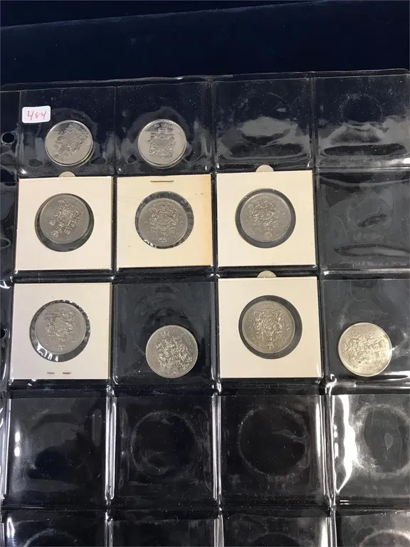 9 Canadian Half Dollars 1968 and newer