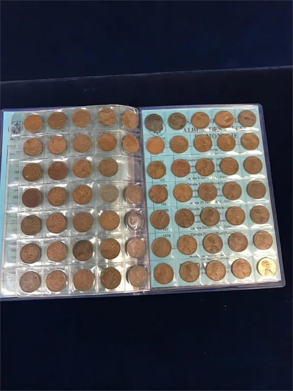 Book of 69 Canadian & USA Pennies