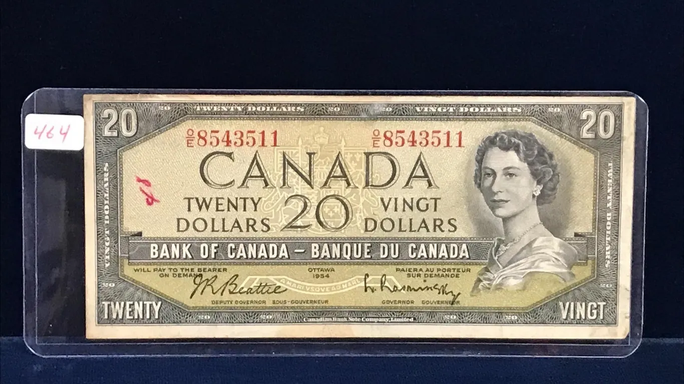 1954 Bank of Canada $20 Bank Note
