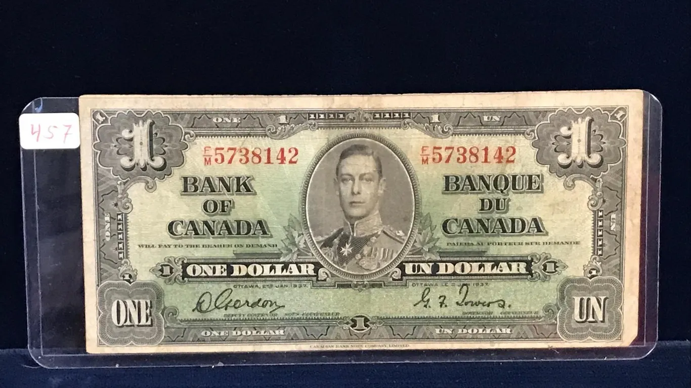 1937 Bank of Canada $1 Bank Note