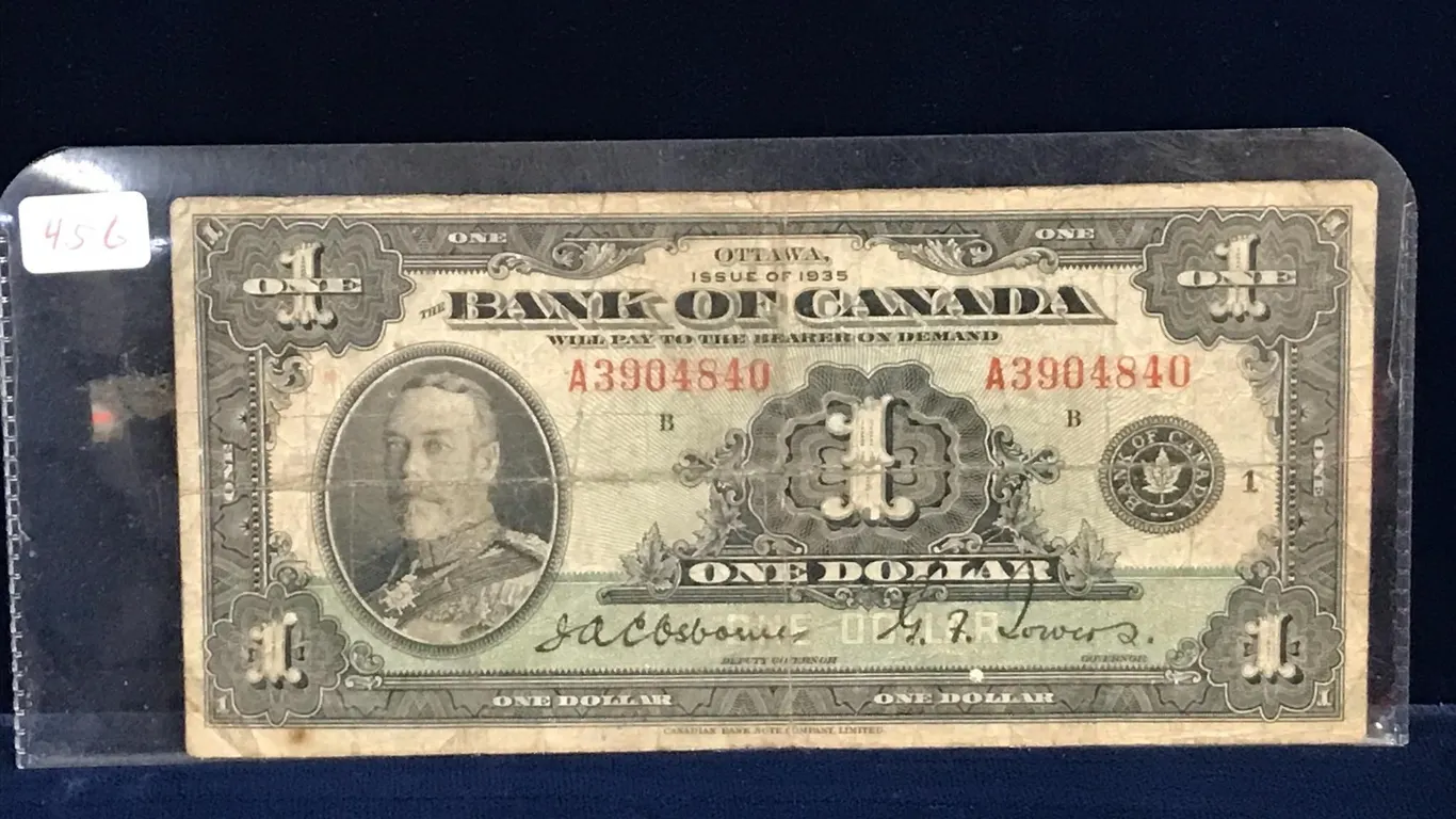 1935 Bank of Canada $1 Bank Note