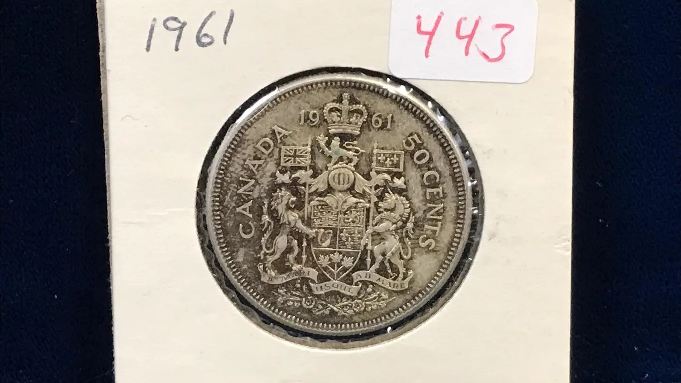 1961 Canadian Silver 50 Cent Piece