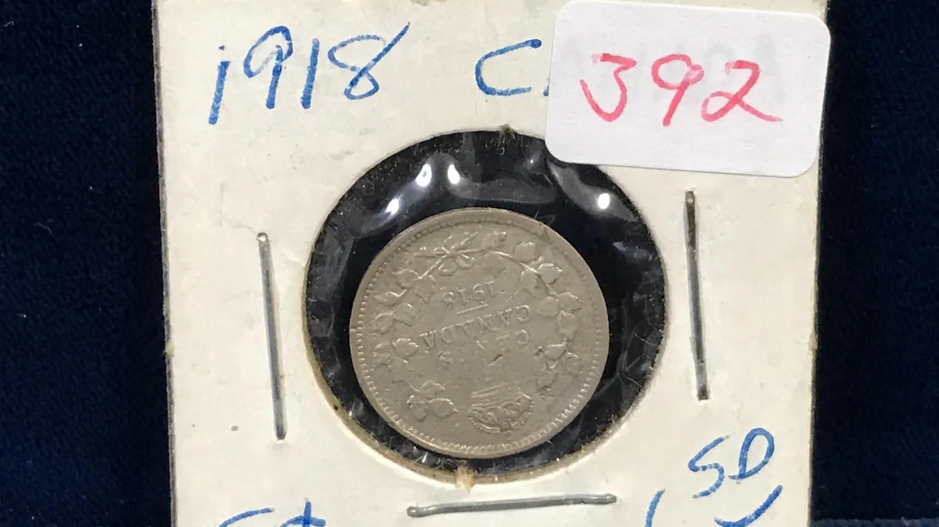 1918 Canadian Silver 5 Cent Piece