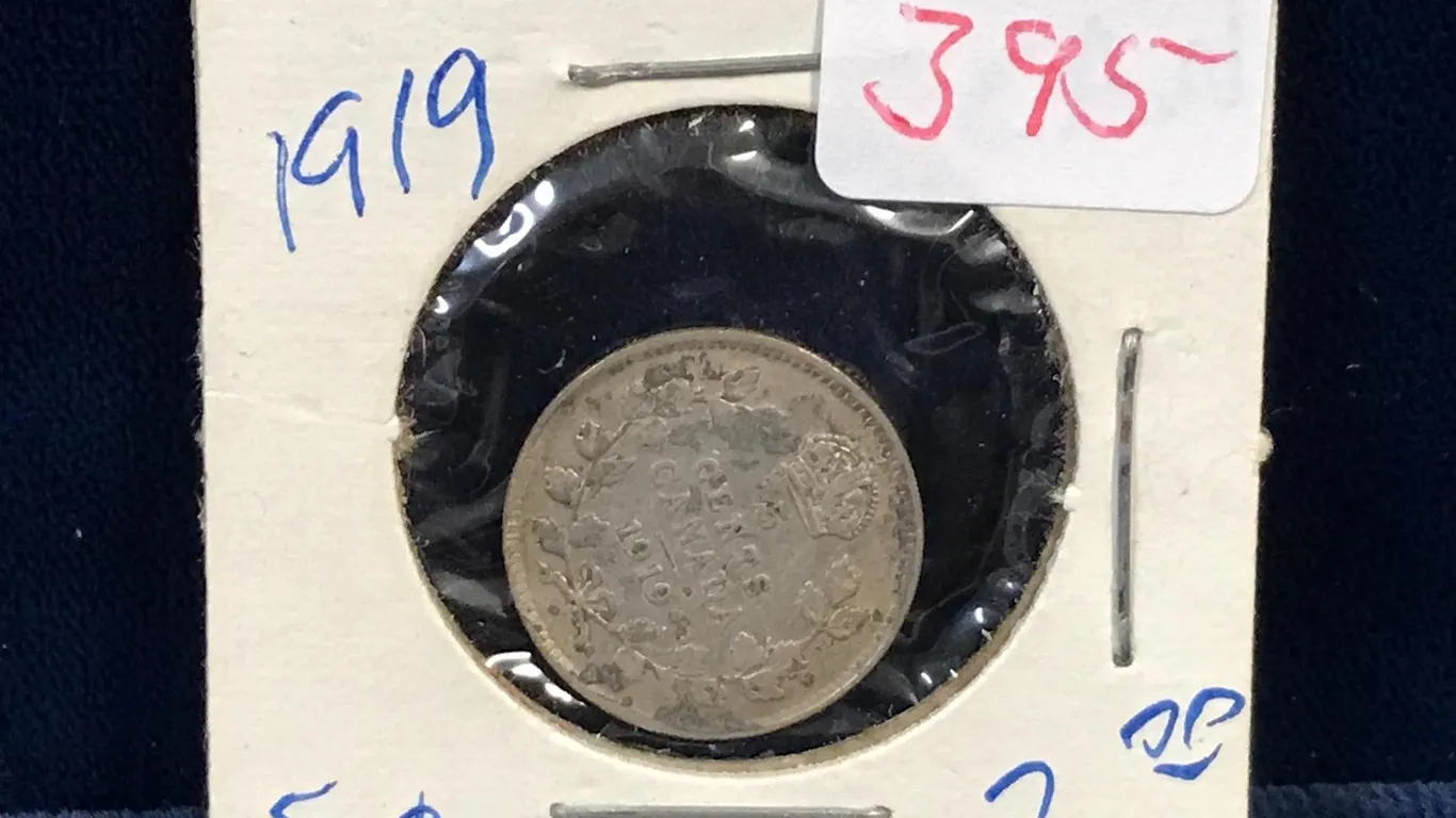 1919 Canadian Silver 5 Cent Piece
