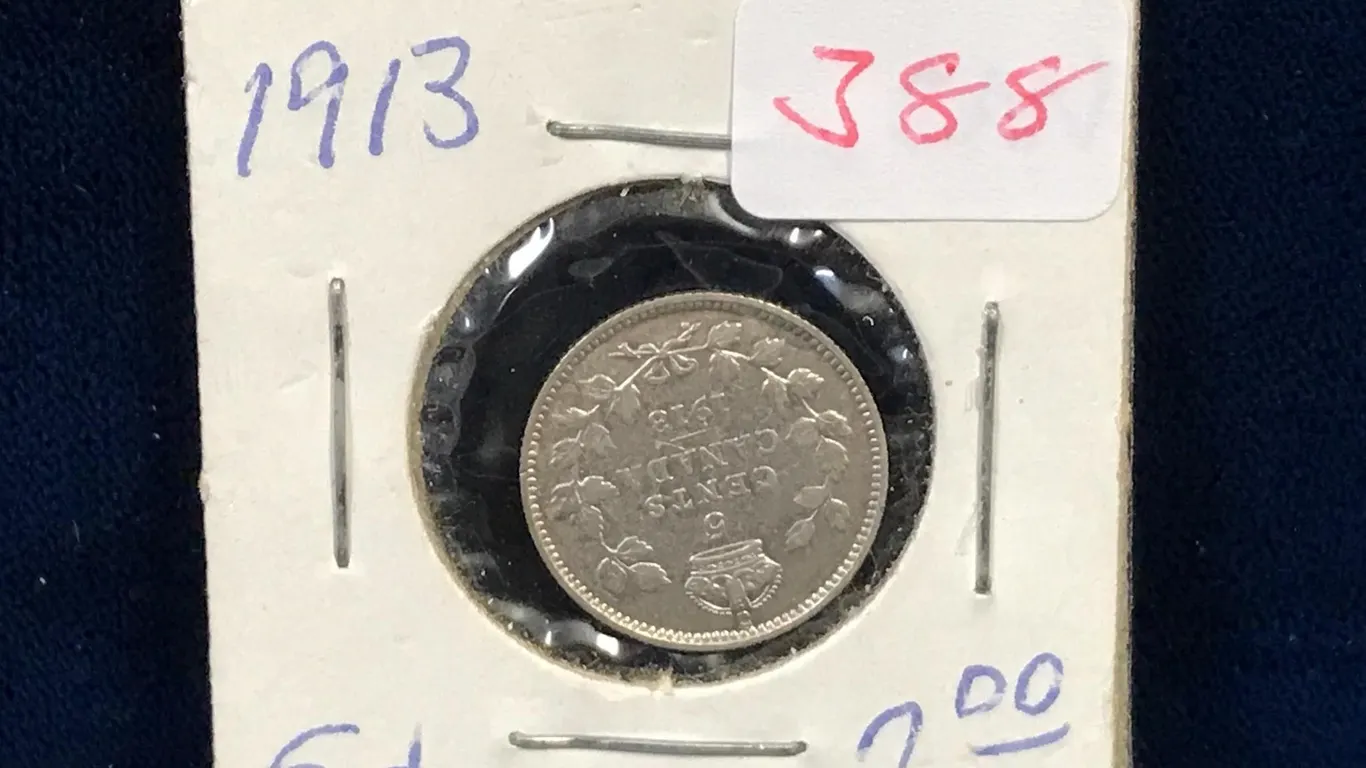 1913 Canadian Silver 5 Cent Piece