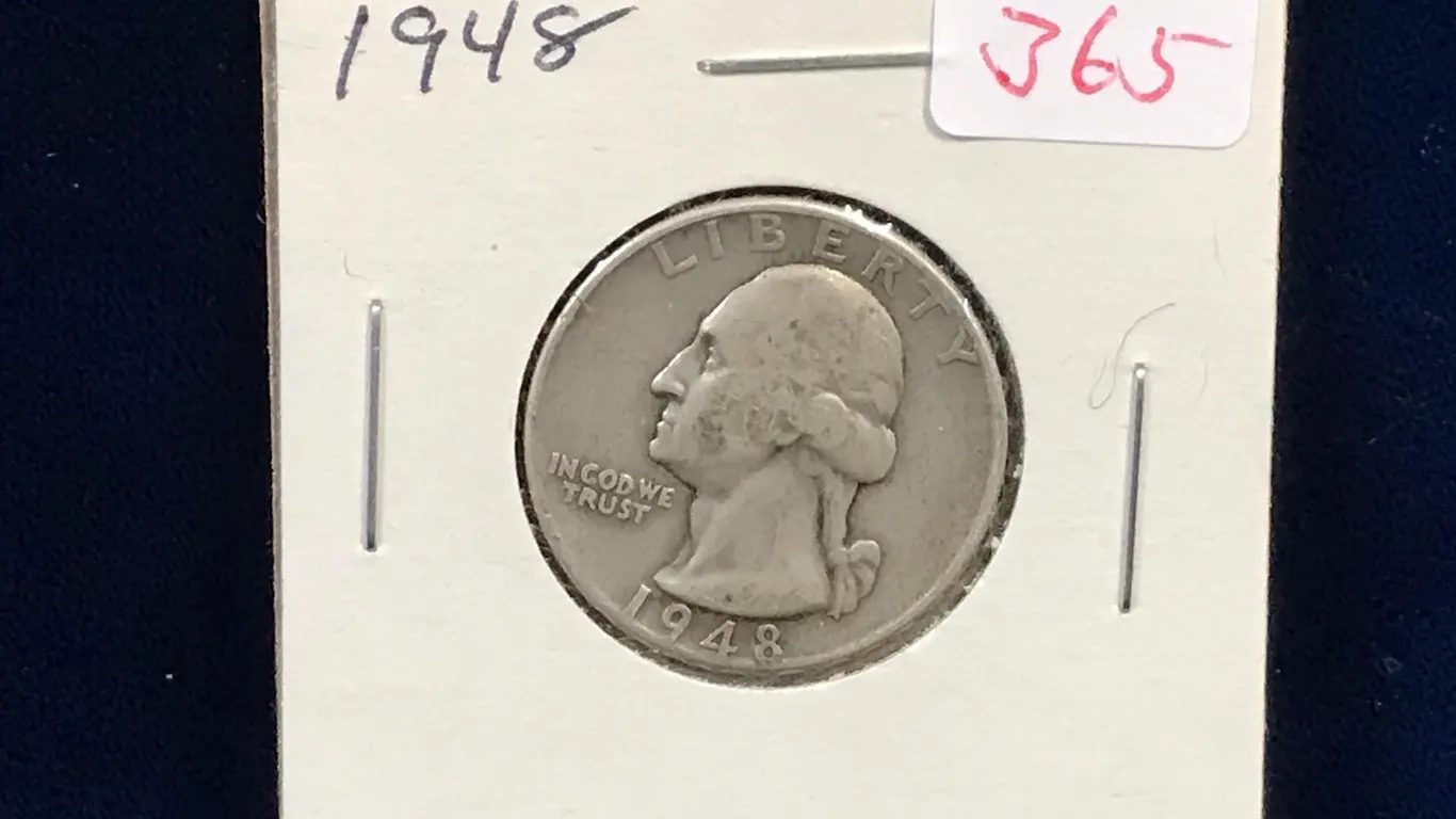1948 USA Silver 25 Cent Piece