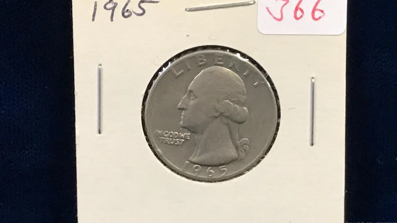 1965 USA Silver 25 Cent Piece