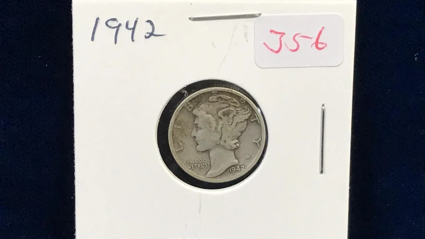 1942 USA Silver 10 Cent Piece