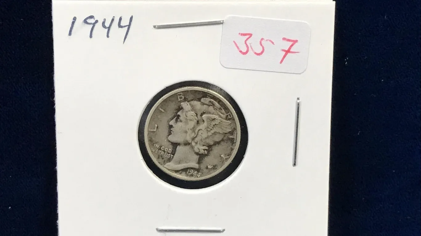 1944 USA Silver 10 Cent Piece